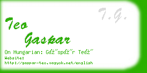 teo gaspar business card